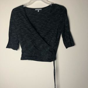 Black & grey crop top